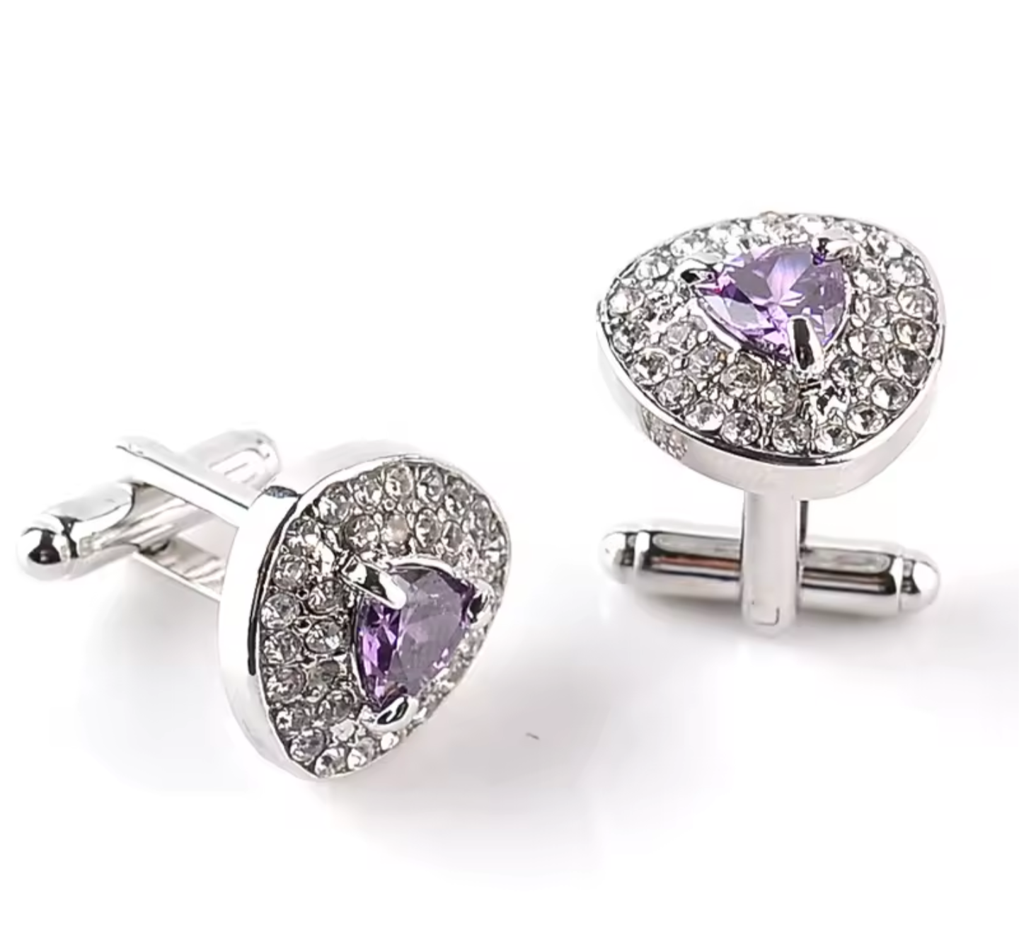 Luxury Crystal Cufflinks - 3 Colours