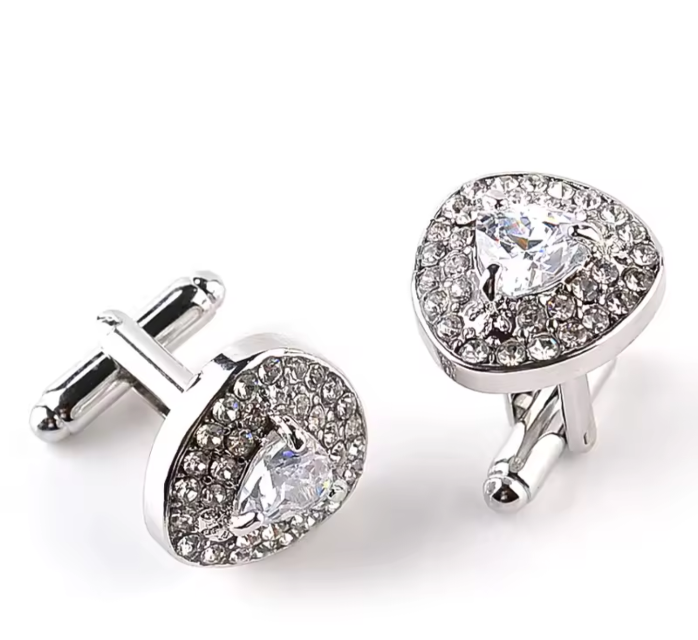 Luxury Crystal Cufflinks - 3 Colours