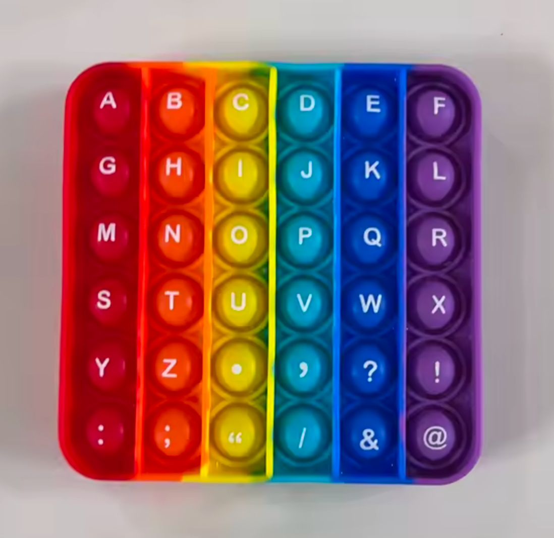 Big Rainbow Pop-It: Numbers & Shapes Edition! 🌈 Educational Fidget Toy for Tactile Learning and ADHD/Autism Support