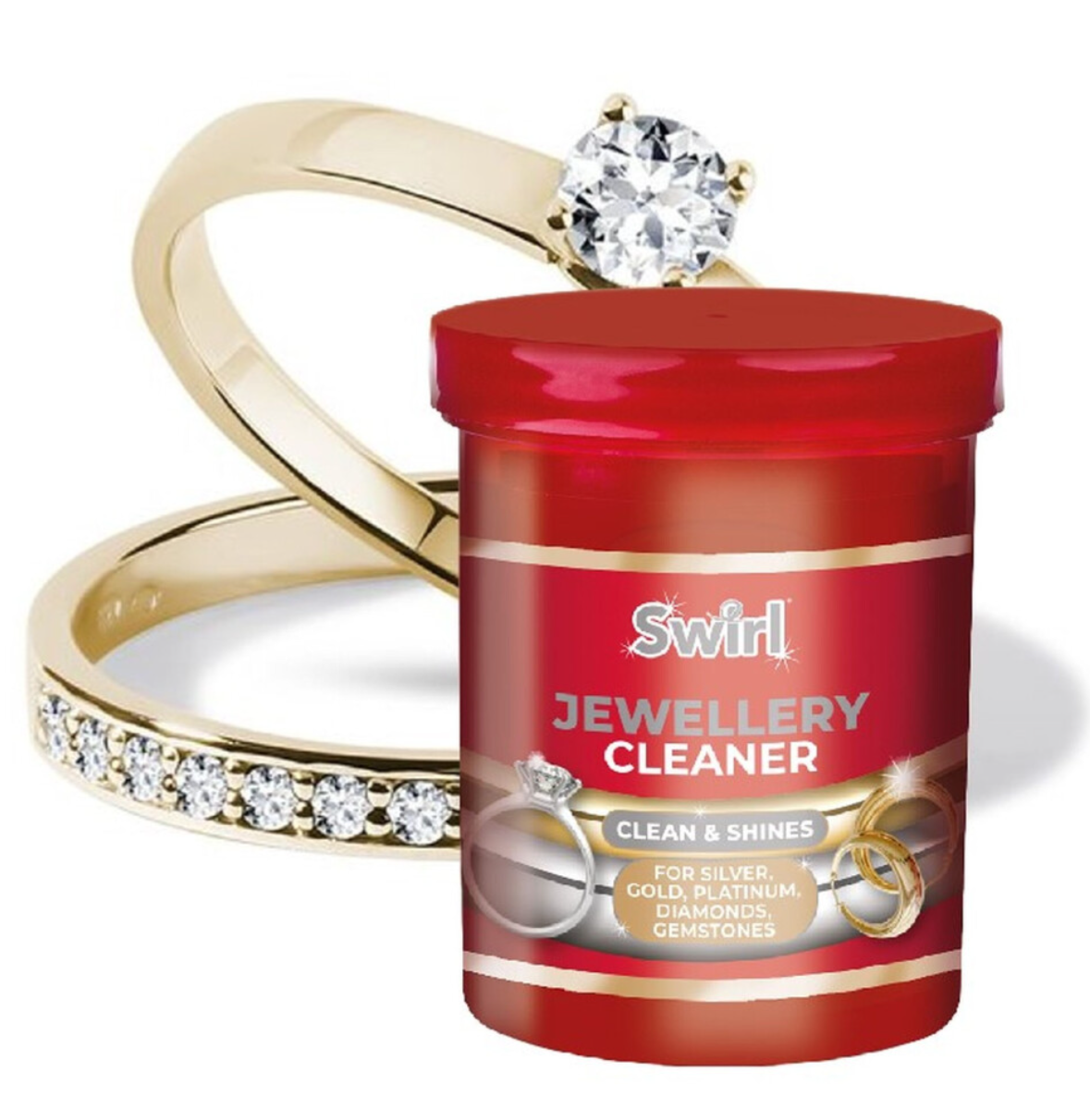Liquid Jewellery Cleaner Cleans and Shines Silver Gold Diamonds 145ml - Truly Yours