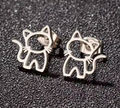 Cute Cat Stainless Steel Stud Earrings - Truly Yours