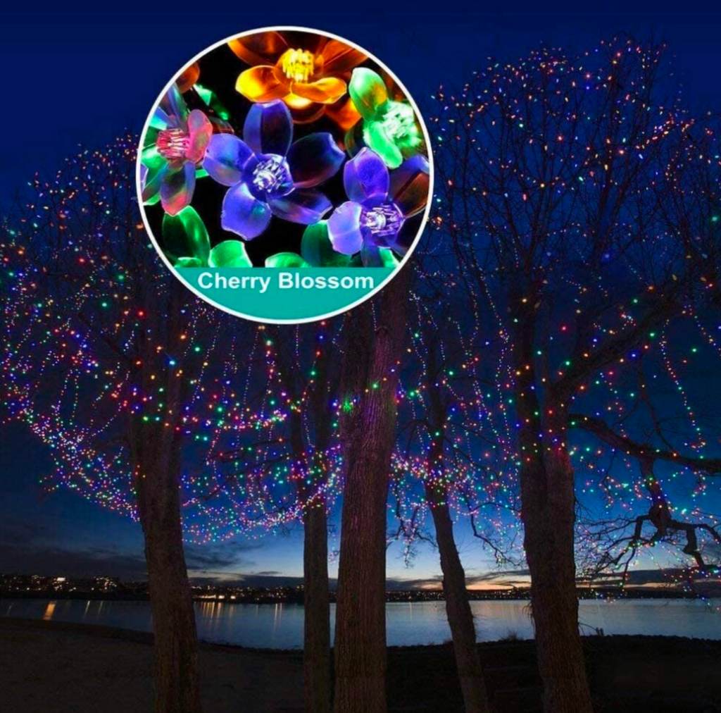 50 LED Blossom Solar Fairy Lights Garden lights