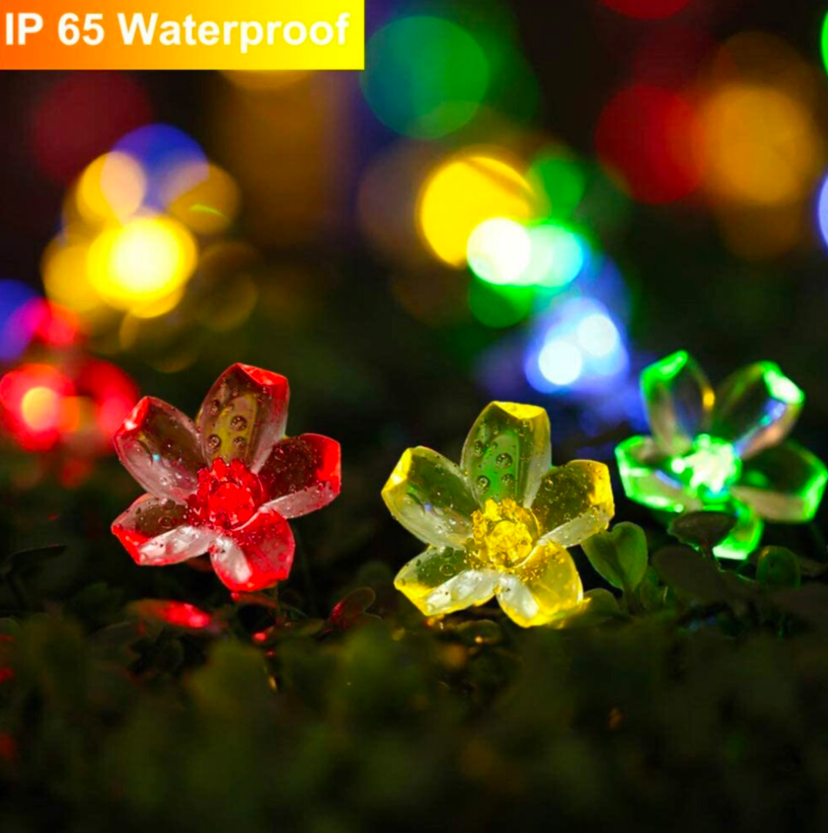 50 LED Blossom Solar Fairy Lights Garden lights