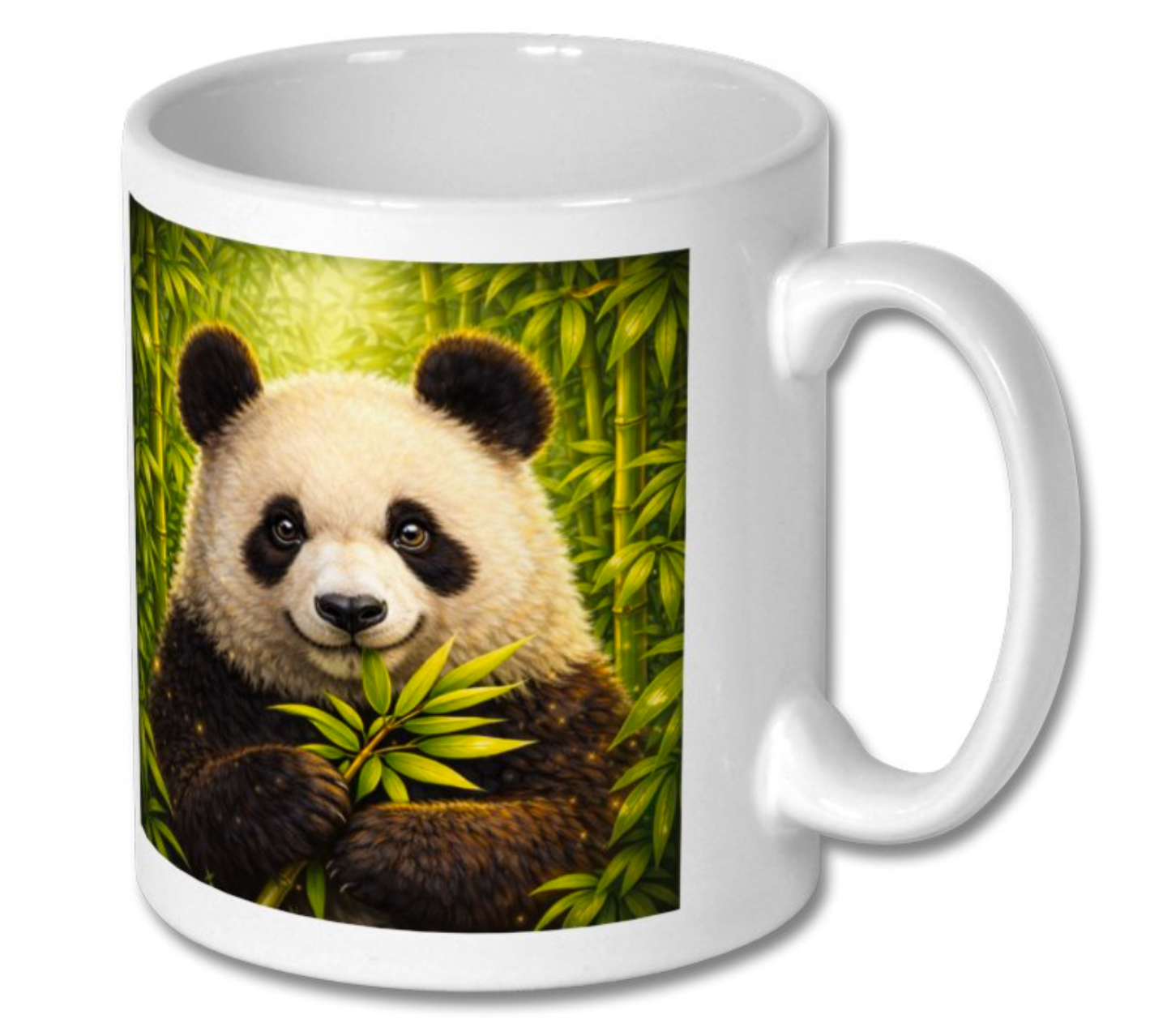 Adorable Panda in Bamboo Forest Ceramic Mug
