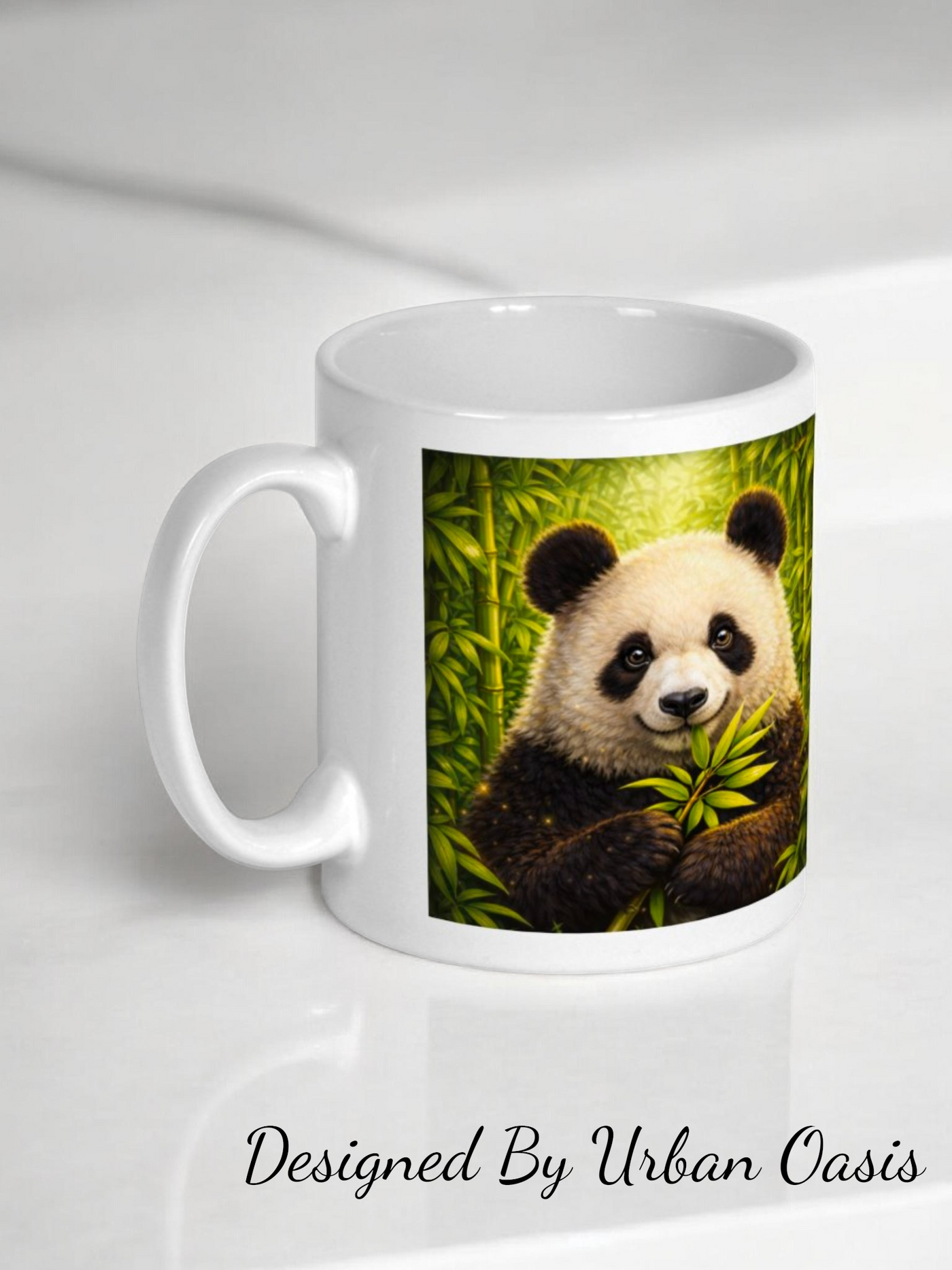 Adorable Panda in Bamboo Forest Ceramic Mug Mug