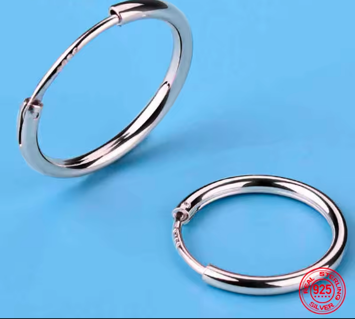 925 Sterling Silver Classic Hoop Earrings - Truly Yours
