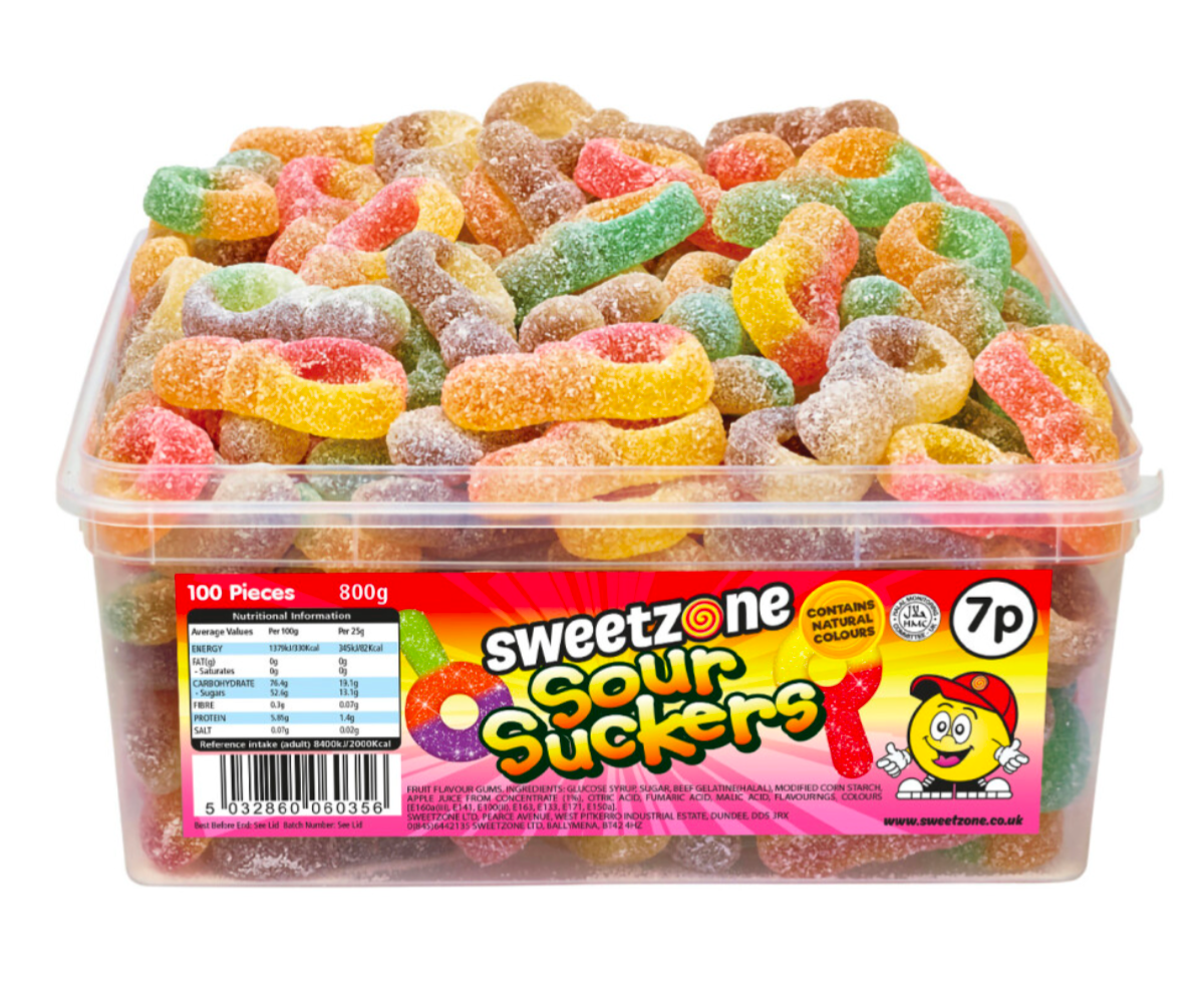 Sour Suckers 800g TUB