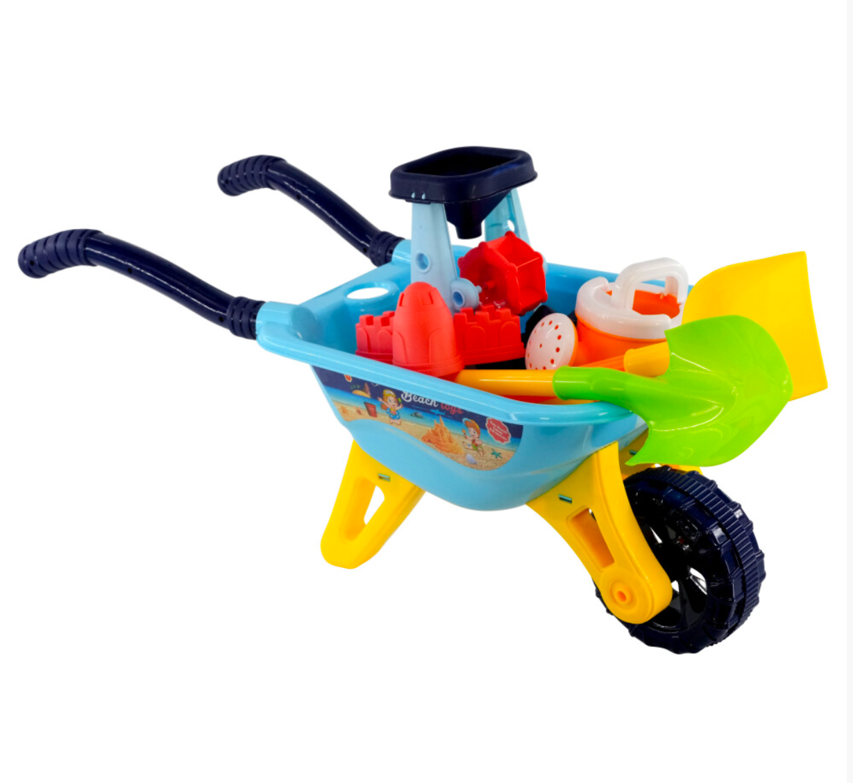 Kids Sand & Water Wheelbarrow Play Set with Tools & Mill