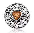 18mm Filigree Heart Snap Button Charms - Truly Yours
