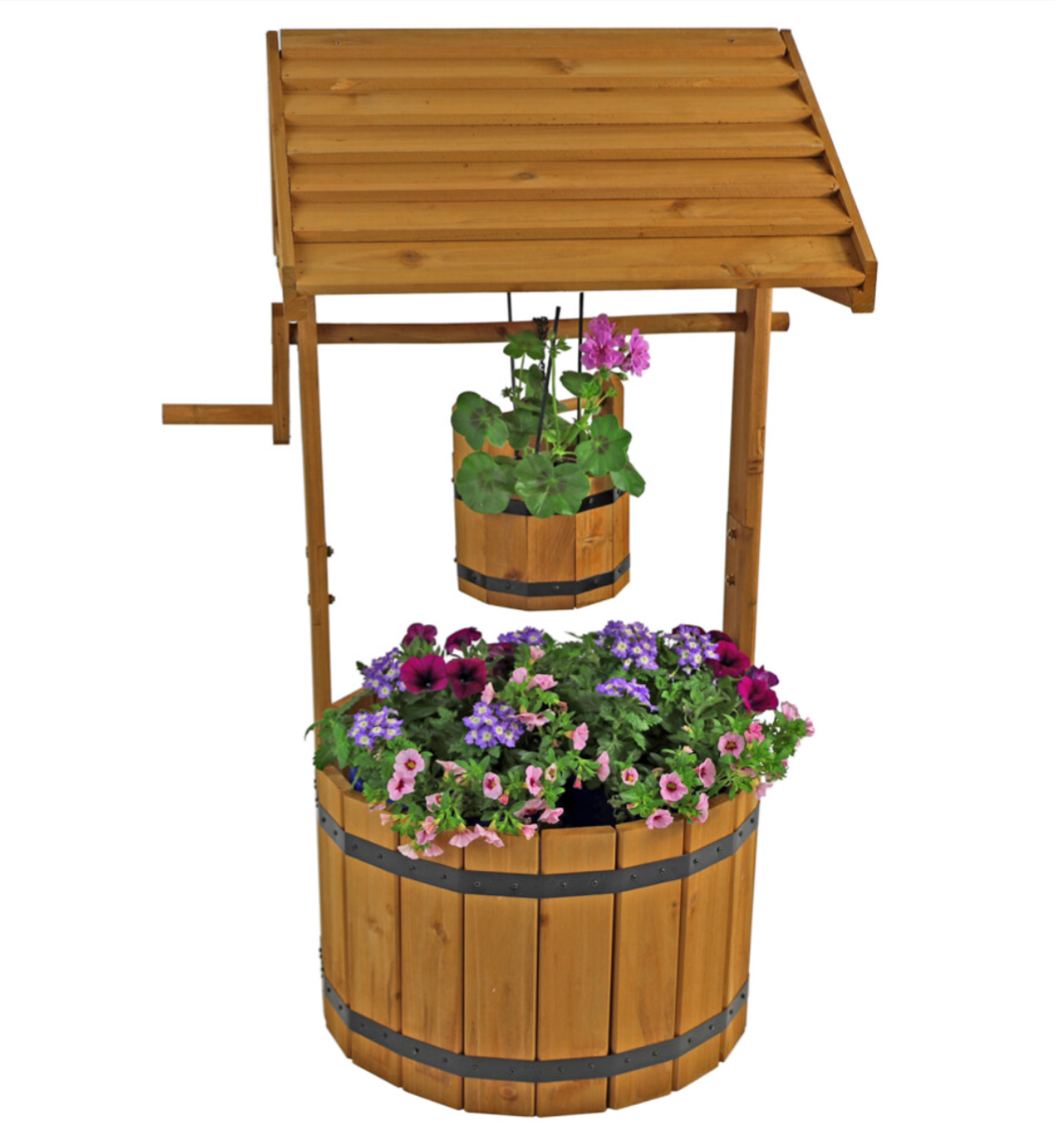 Actiasgear - Wooden Wishing Well Garden Planter - Truly Yours