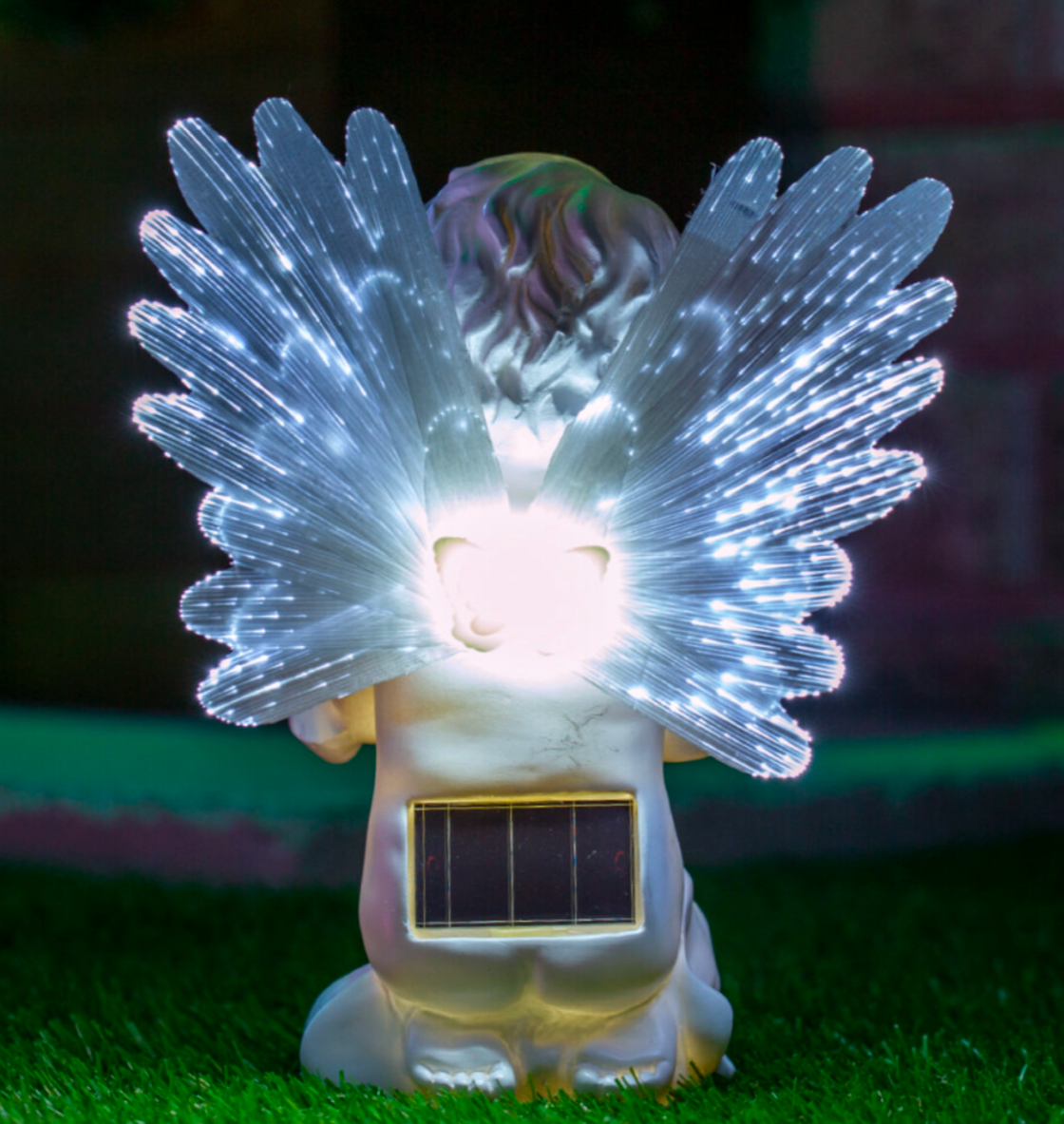 Solar Powered LED Angel Light / Warm White Colour - Truly Yours