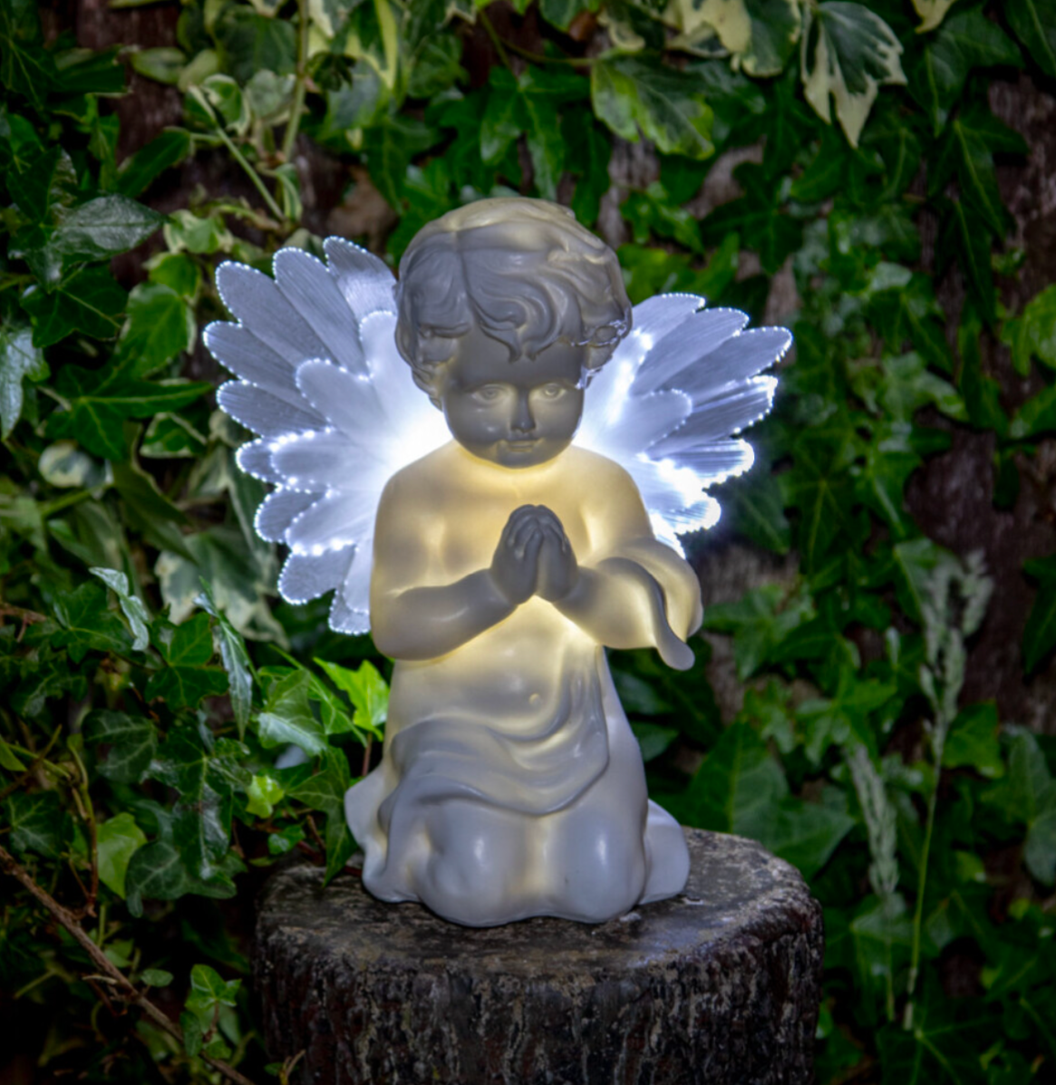 Solar Powered LED Angel Light / Warm White Colour - Truly Yours