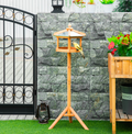 PawHut Wooden Bird Table Free Standing Feeder Garden and Backyard Station - Truly Yours