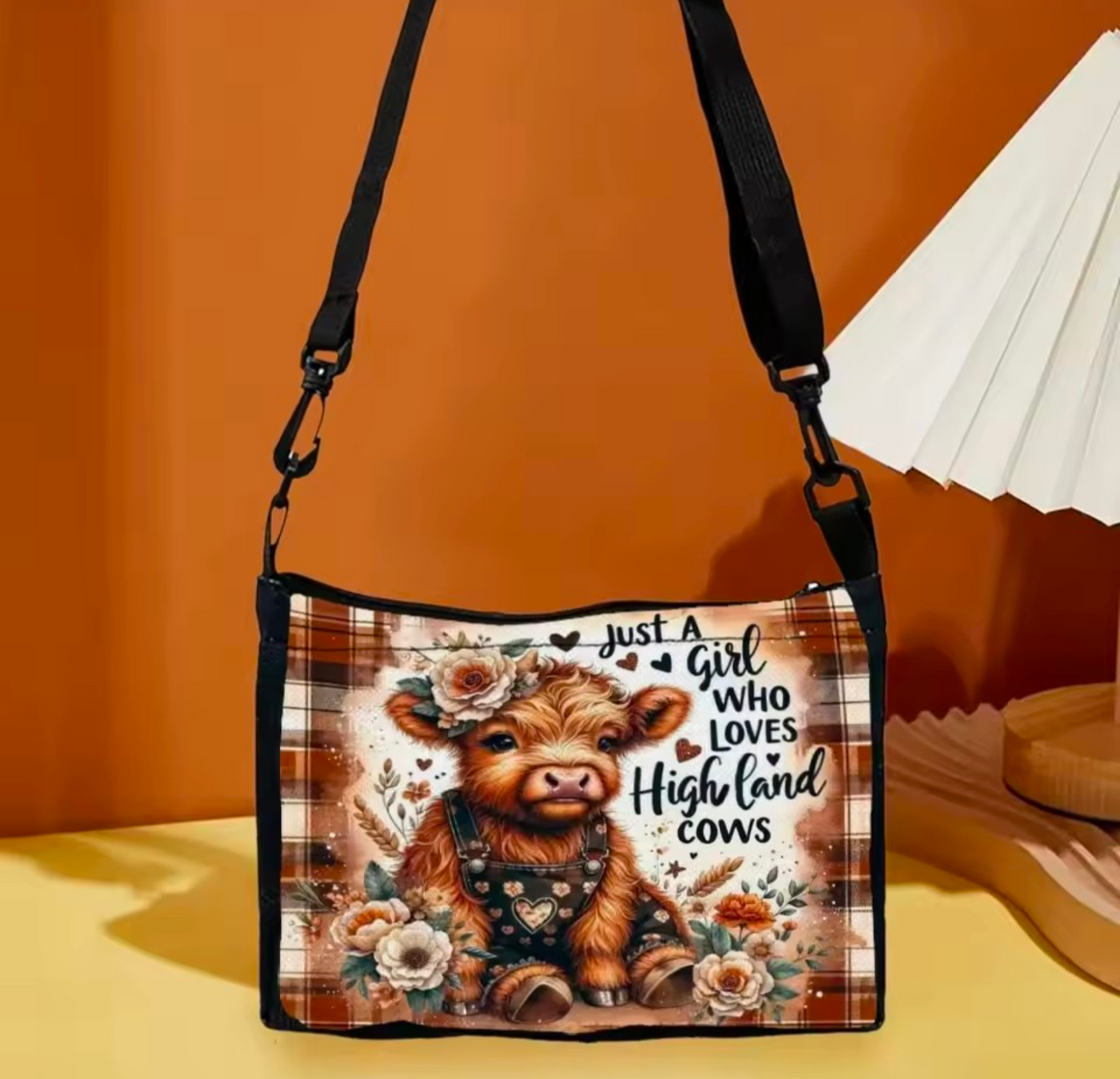 Farmhouse Highland Cow Crossbody Bag - Truly Yours