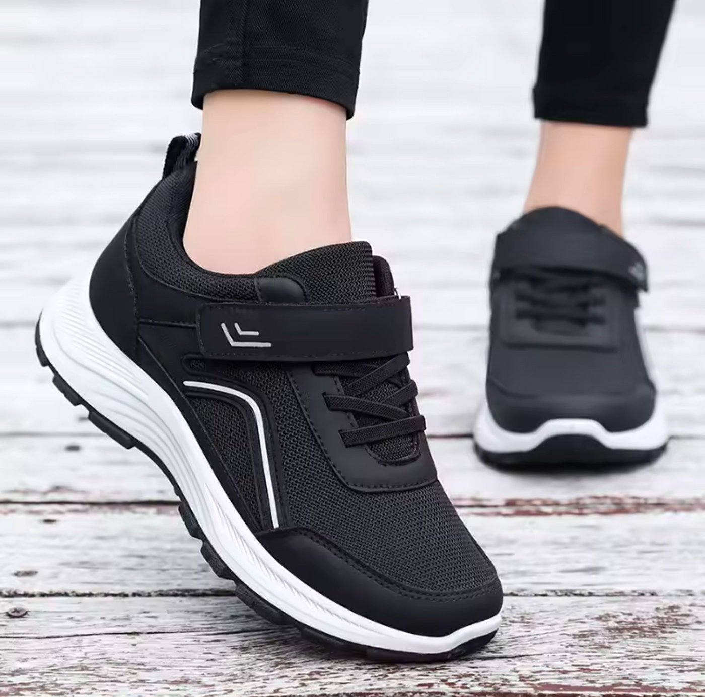 Women's Easy Fasten Velcro Trainers - Truly Yours