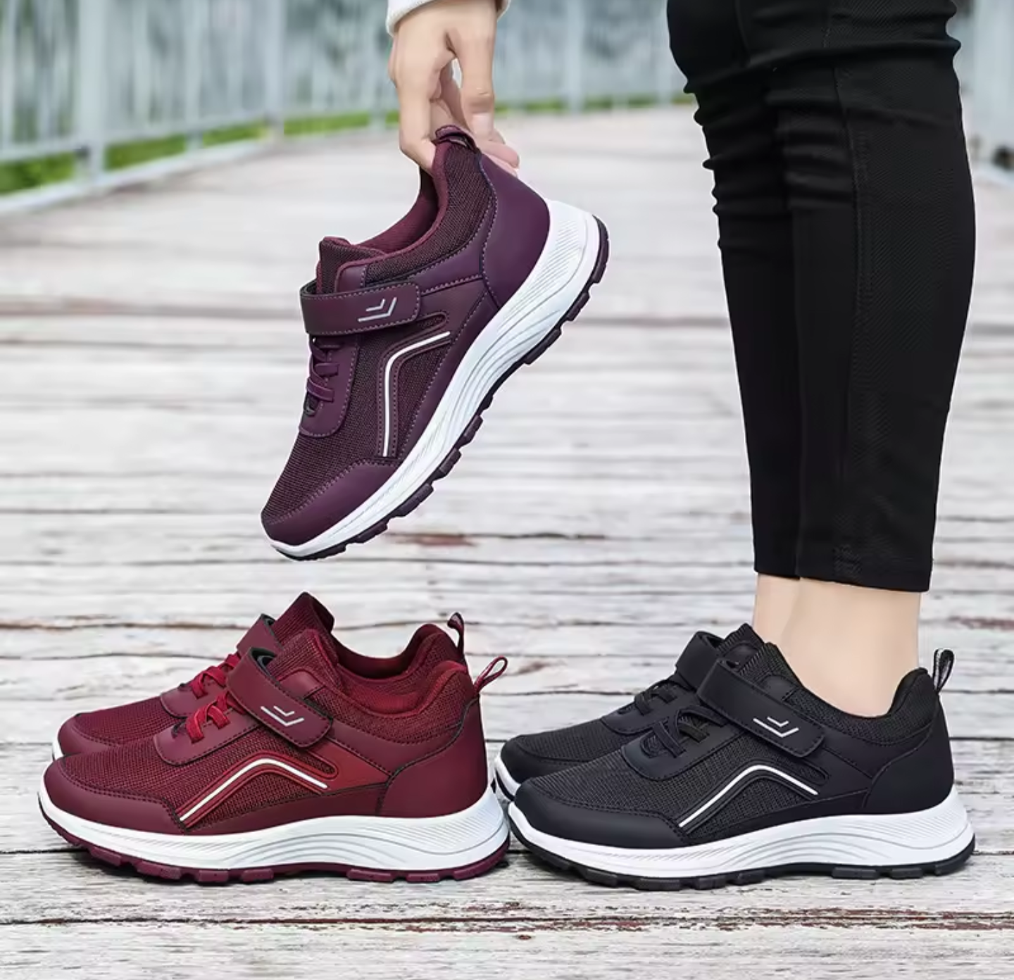 Women's Easy Fasten Velcro Trainers