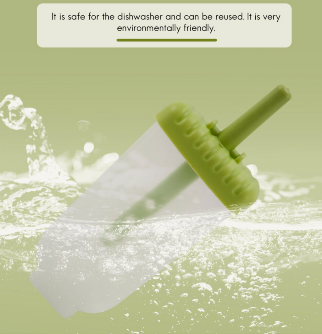 6 Pack Ice Lolly Moulds - Green & Transparent - Truly Yours