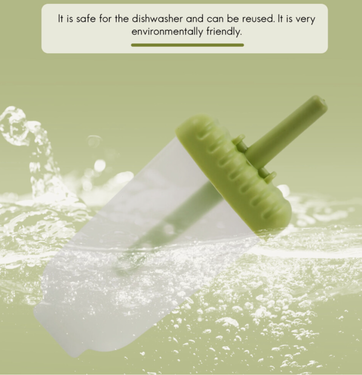 6 Pack Ice Lolly Moulds - Green & Transparent - Truly Yours