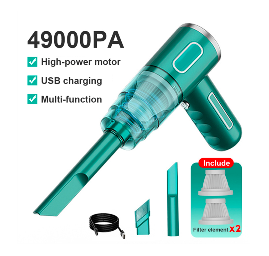 Portable Wireless Car Vacuum Cleaner - Handheld Cordless Mini Vacuum for Home & Car, Green - Truly Yours