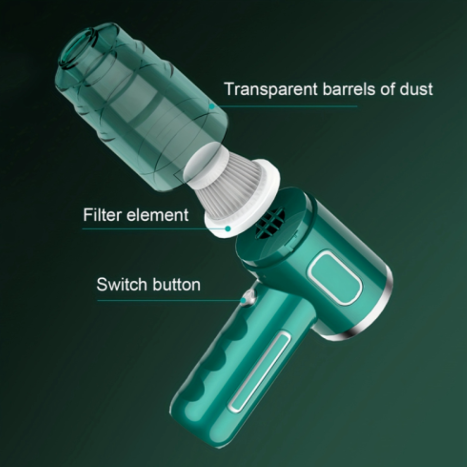 Portable Wireless Car Vacuum Cleaner - Handheld Cordless Mini Vacuum for Home & Car, Green - Truly Yours