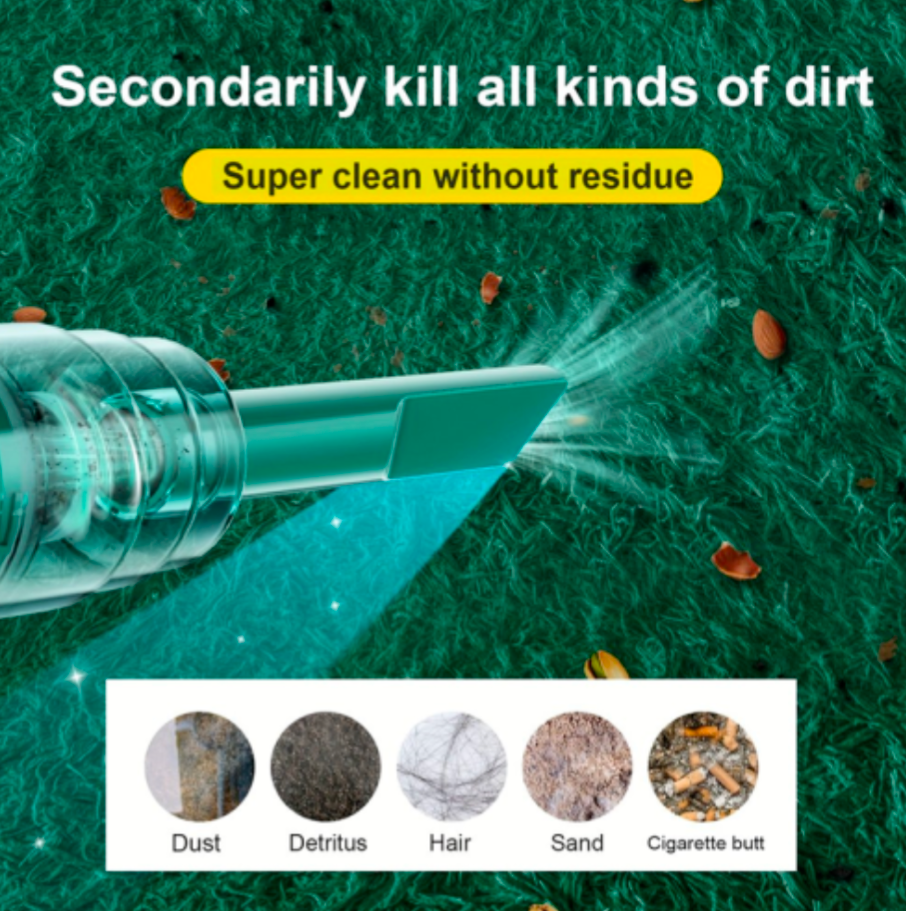 Portable Wireless Car Vacuum Cleaner - Handheld Cordless Mini Vacuum for Home & Car, Green - Truly Yours
