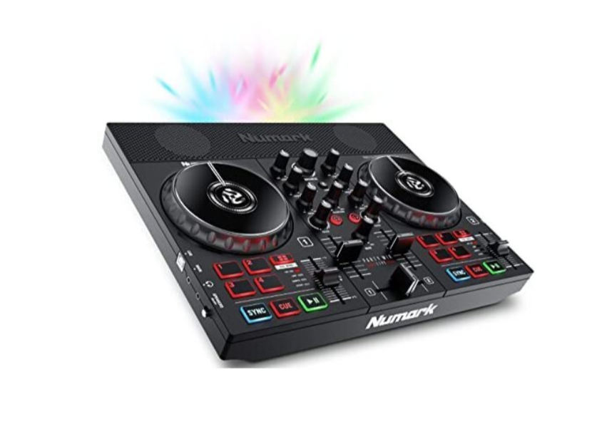 Numark Party Mix Live - DJ Controller with Built in Speakers, Party Lights and DJ Mixer, Complete DJ Set with Mixer and Audio Interface + Serato - Truly Yours