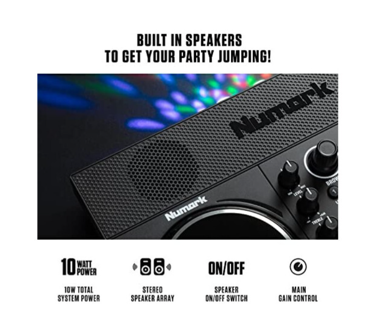 Numark Party Mix Live - DJ Controller with Built in Speakers, Party Lights and DJ Mixer, Complete DJ Set with Mixer and Audio Interface + Serato - Truly Yours