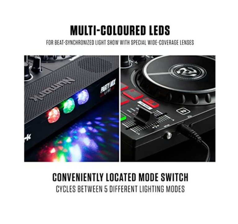 Numark Party Mix Live - DJ Controller with Built in Speakers, Party Lights and DJ Mixer, Complete DJ Set with Mixer and Audio Interface + Serato - Truly Yours
