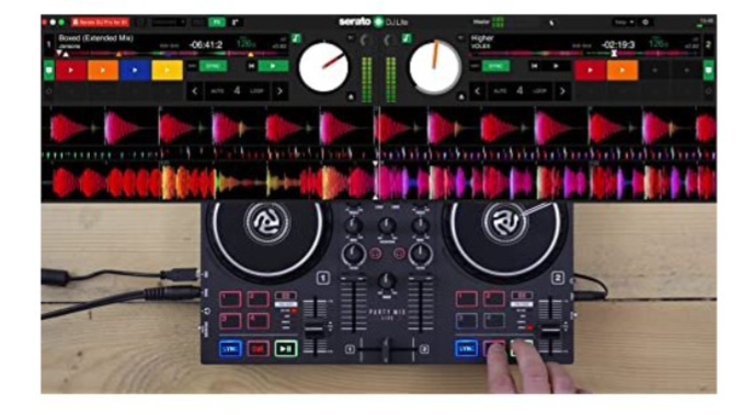 Numark Party Mix Live - DJ Controller with Built in Speakers, Party Lights and DJ Mixer, Complete DJ Set with Mixer and Audio Interface + Serato - Truly Yours
