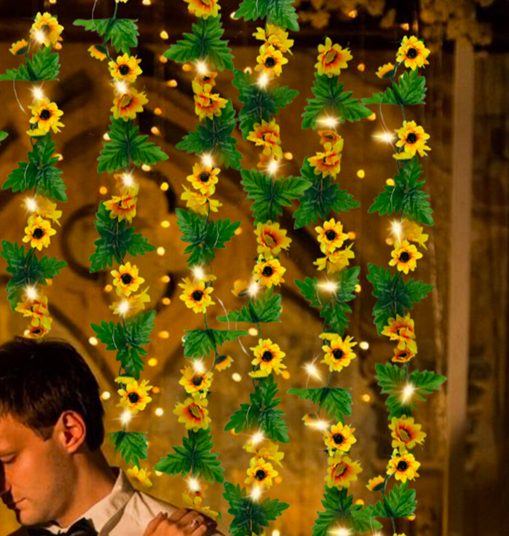 LED Solar Powered Sunflower Fairy String Lights - Truly Yours