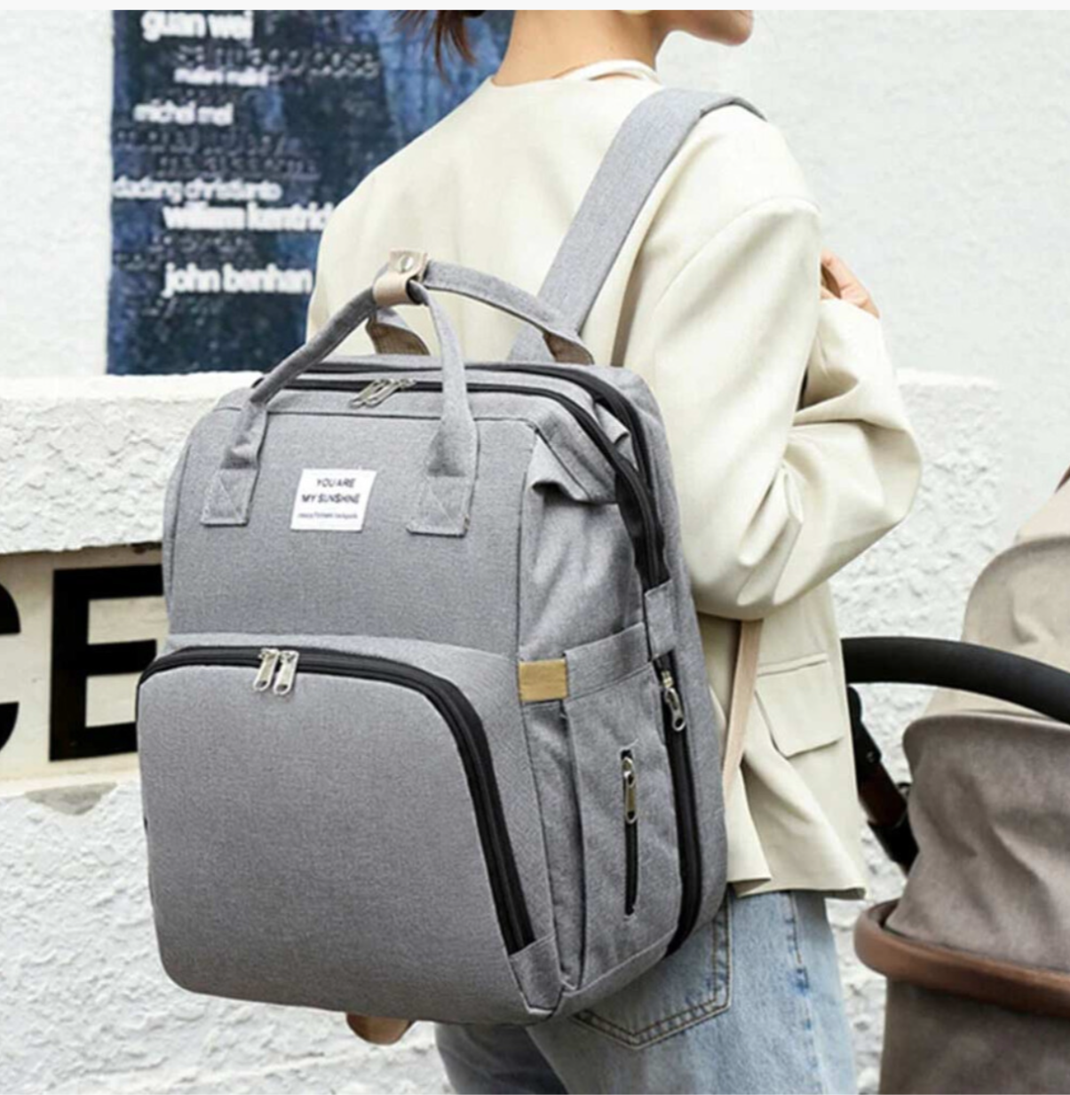3-in-1 Baby Diaper Bag Backpack with Changing Station Mommy Travel Bag - Truly Yours