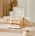 Multi-Function Faux Leather Jewellery Storage Box with Drawers - Truly Yours