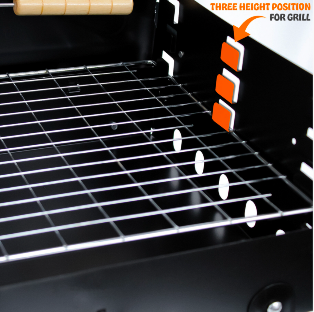 Portable Foldable Suitcase Charcoal BBQ Grill with Integrated Utensils and Carrying Handle - Truly Yours