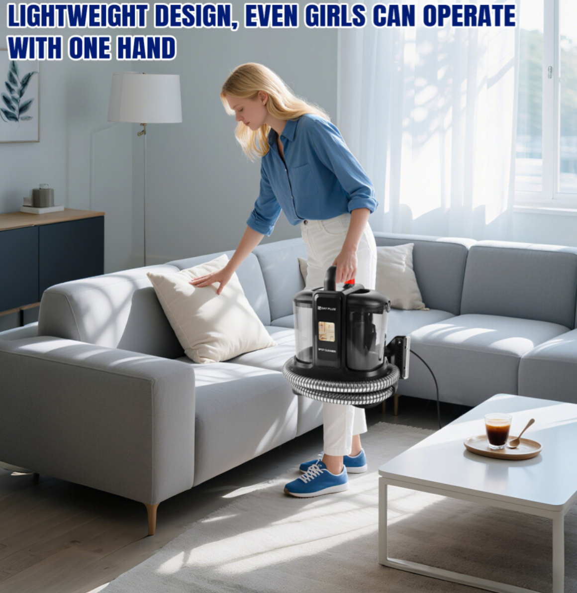Portable Carpet Cleaner, Handheld 3000W Upholstery Spot Cleaner Washer Machine for Car Interior, Stairs, Carpet, Pet Stains and Multi-Surface Cleaning - Truly Yours