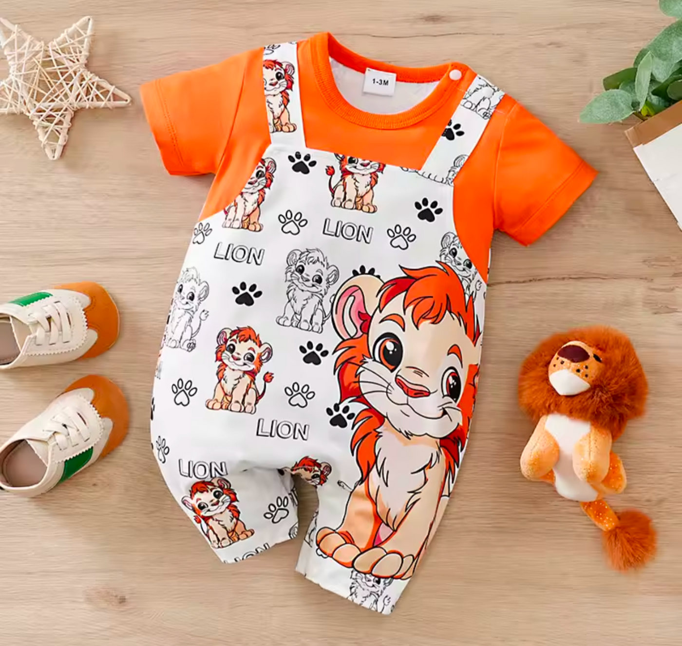 Adorable Lion or Duck Baby Outfit Set – Cartoon Romper & T-Shirt for Boys & Girls - Truly Yours