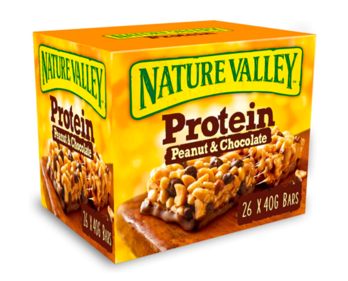 Nature Valley Protein Peanut & Chocolate Gluten Free Cereal Bars, 40 g (Pack of 26 )