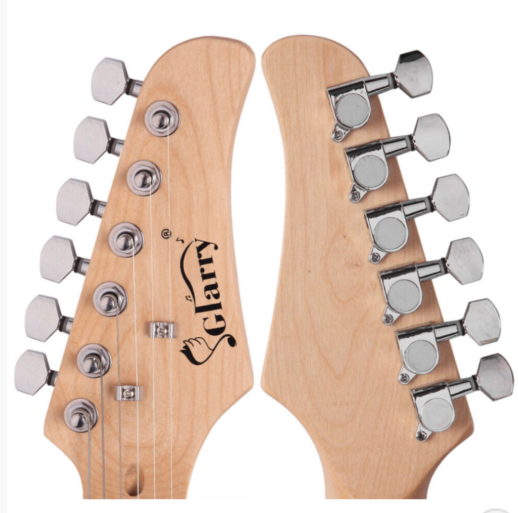 Glarry GST-E 3 Single Pickup Electric Guitar with Black Pickguard Bag Strap Wire - Truly Yours