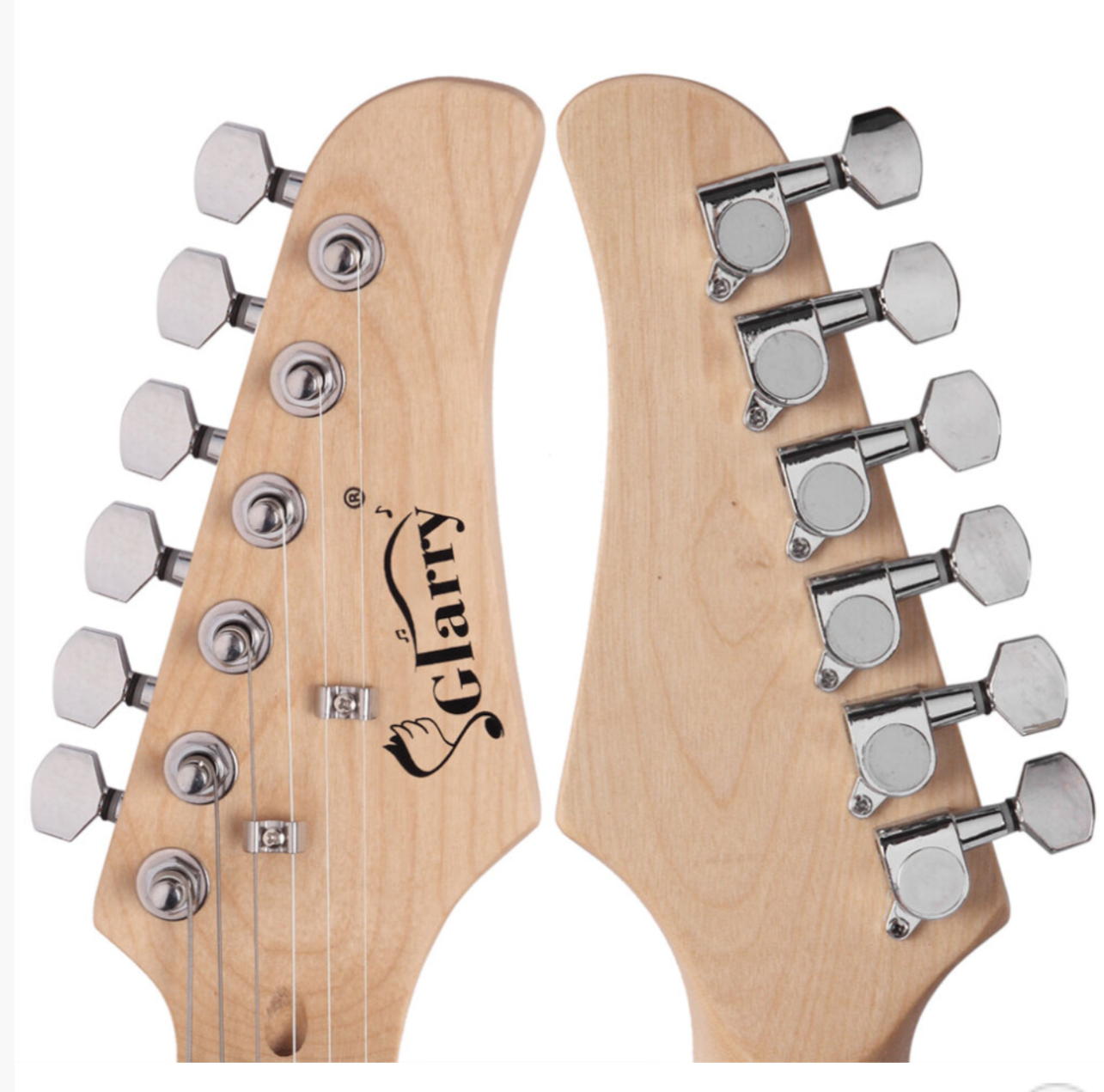 Glarry GST-E 3 Single Pickup Electric Guitar with Black Pickguard Bag Strap Wire - Truly Yours