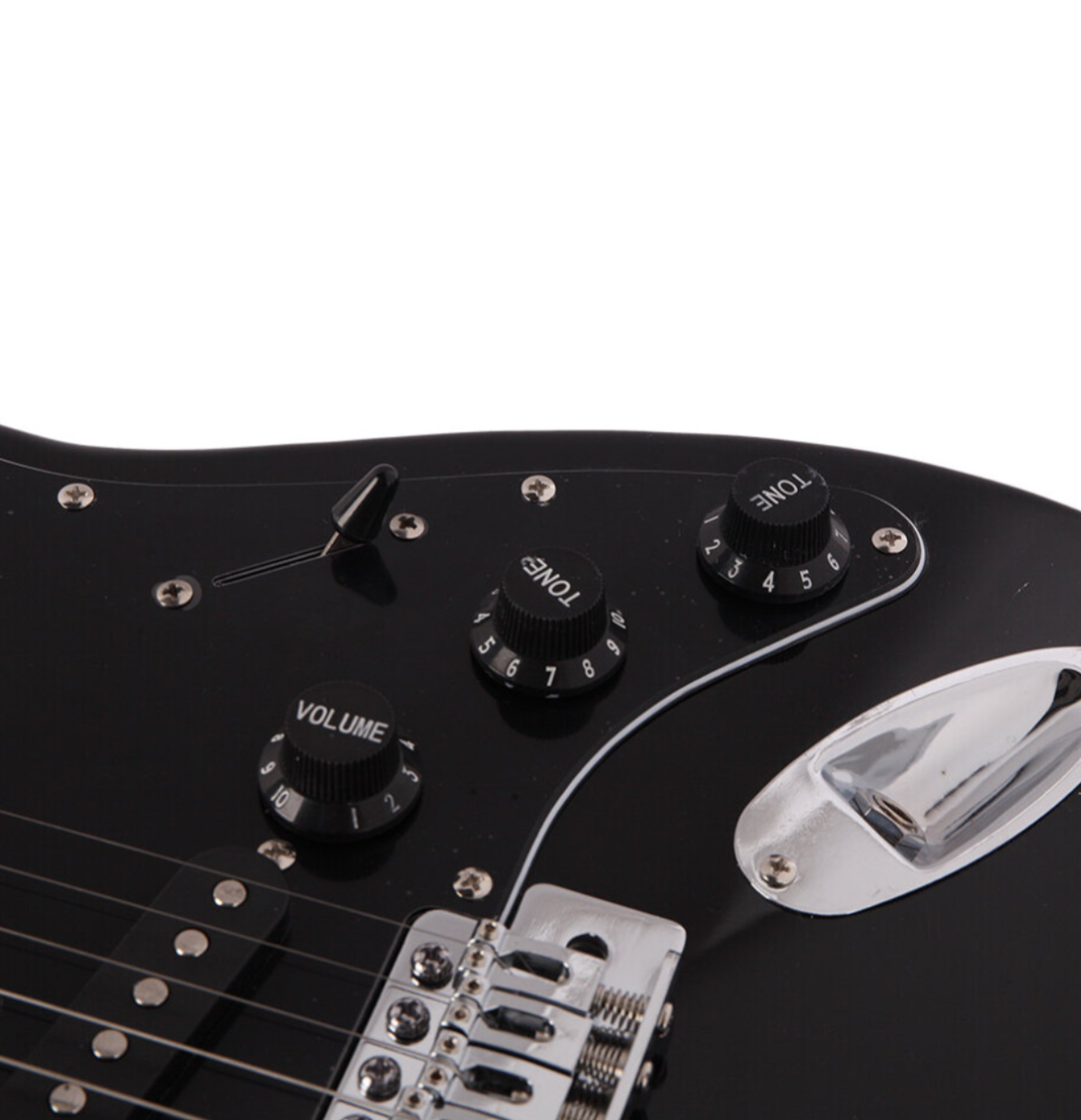 Glarry GST-E 3 Single Pickup Electric Guitar with Black Pickguard Bag Strap Wire - Truly Yours