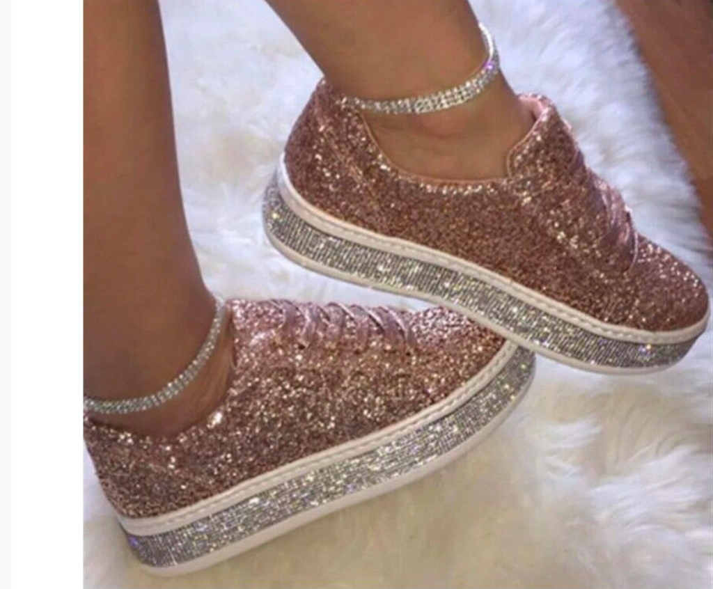 Ladies Diamante Trainers - Truly Yours