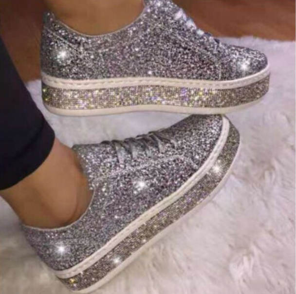 Ladies Diamante Trainers - Truly Yours