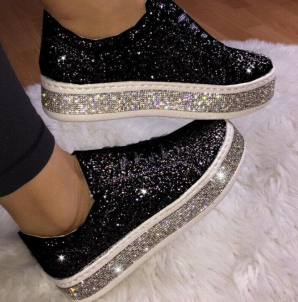 Ladies Diamante Trainers - Truly Yours