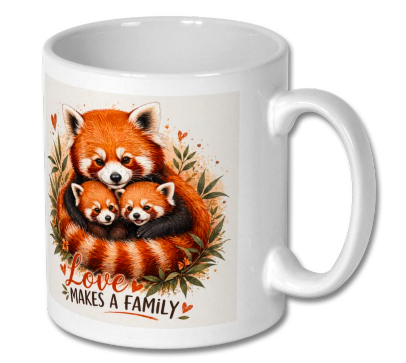Red Panda Family Mug - Truly Yours