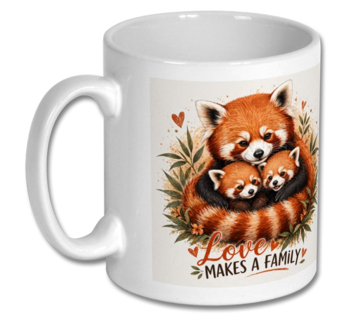 Red Panda Family Mug