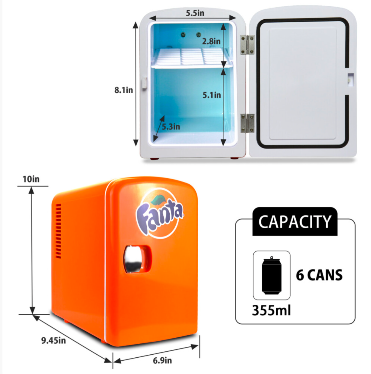 4L Fanta Mini Fridge - Truly Yours