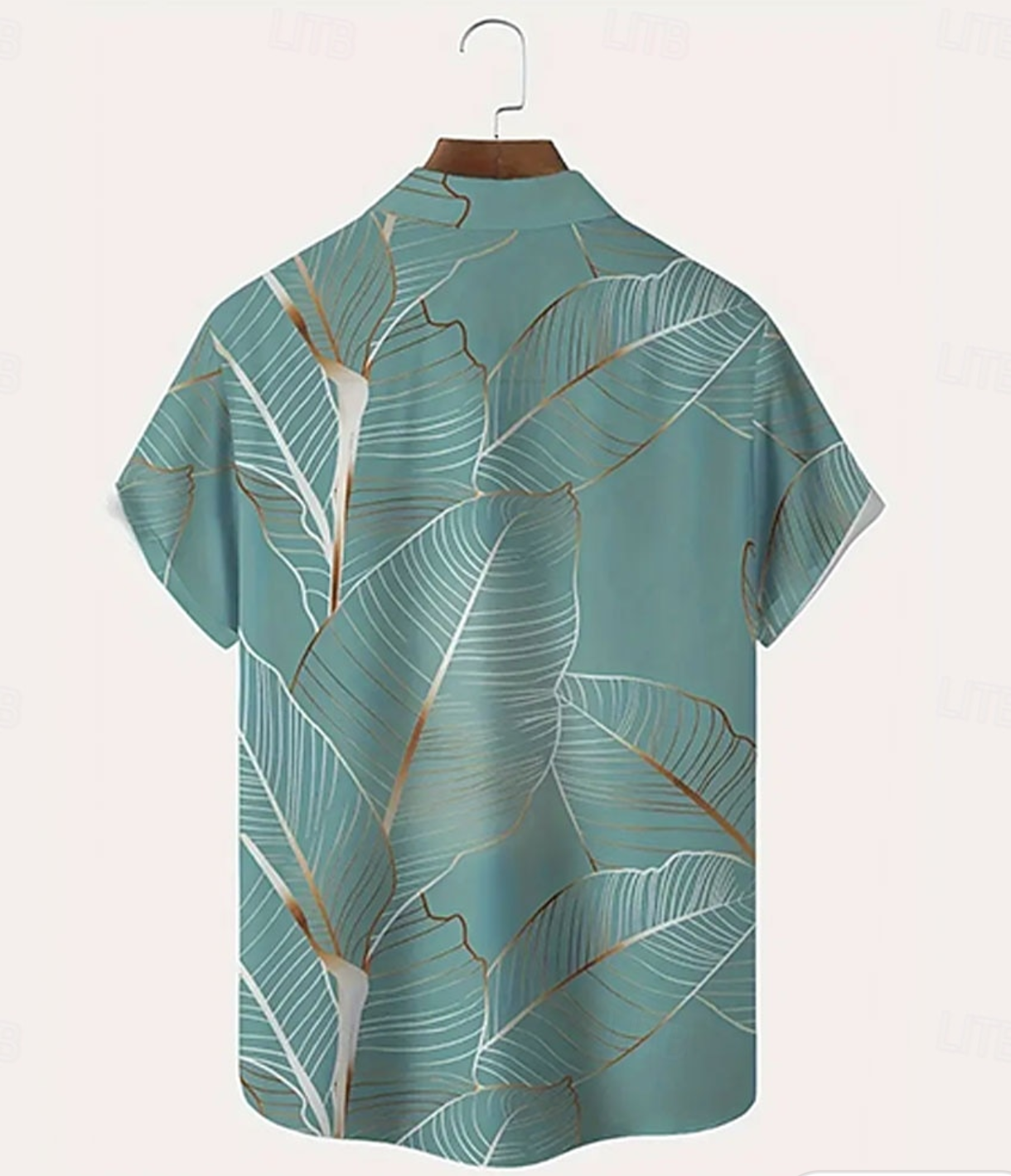Men’s Leaf Print Short Sleeve Shirt - Truly Yours