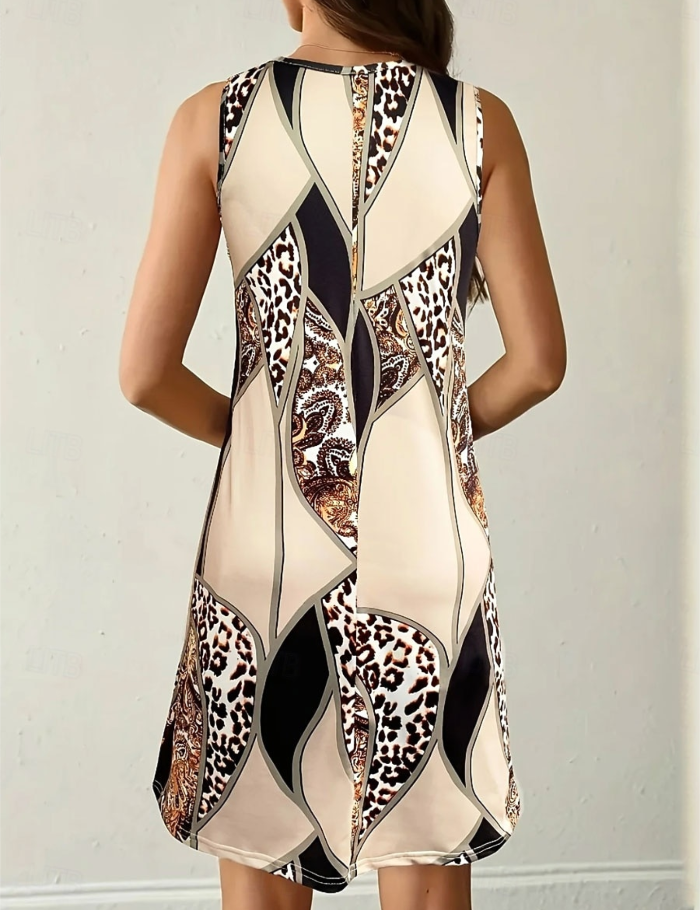 Chic Patchwork Leopard & Paisley Summer Dress - Truly Yours
