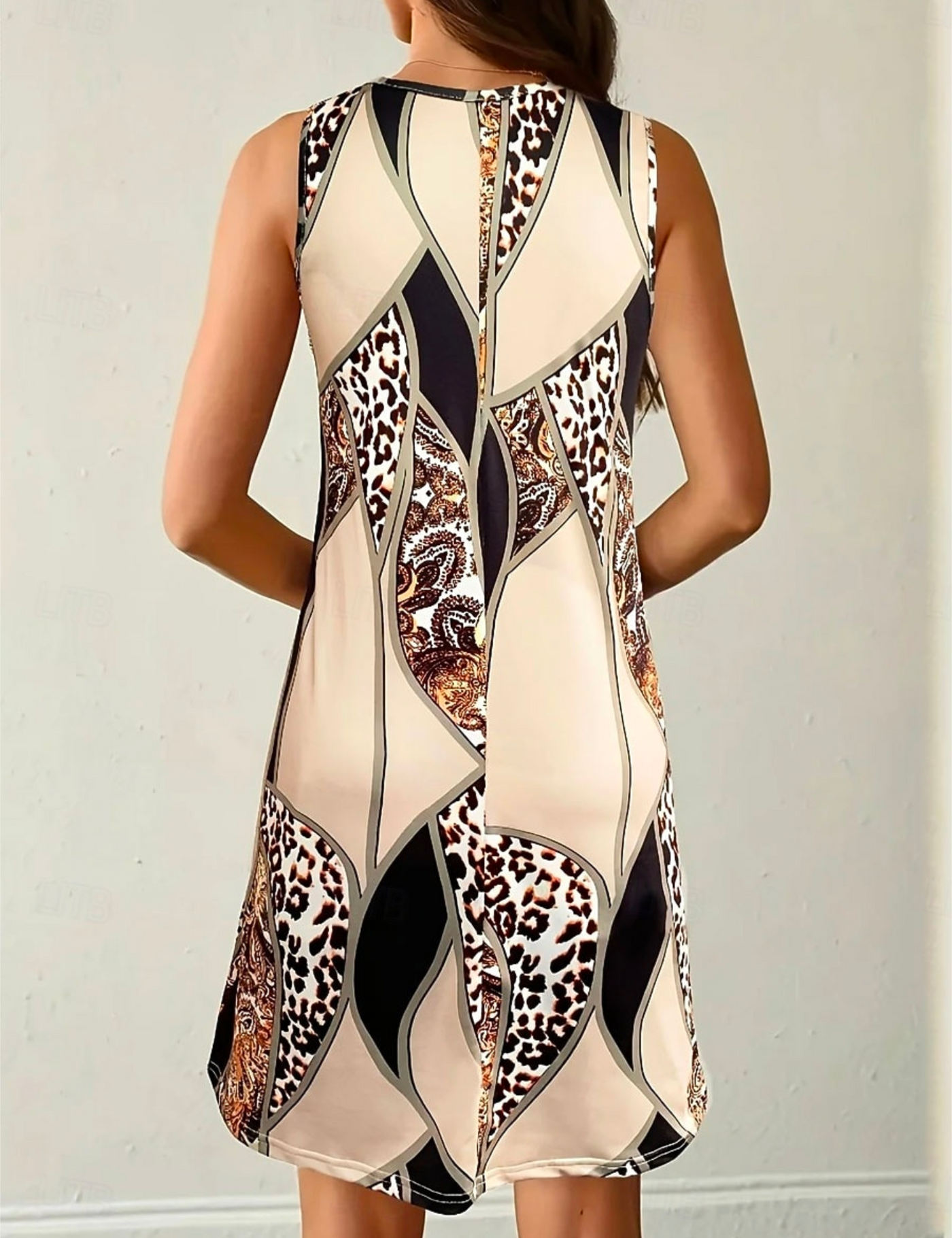 Chic Patchwork Leopard & Paisley Summer Dress - Truly Yours
