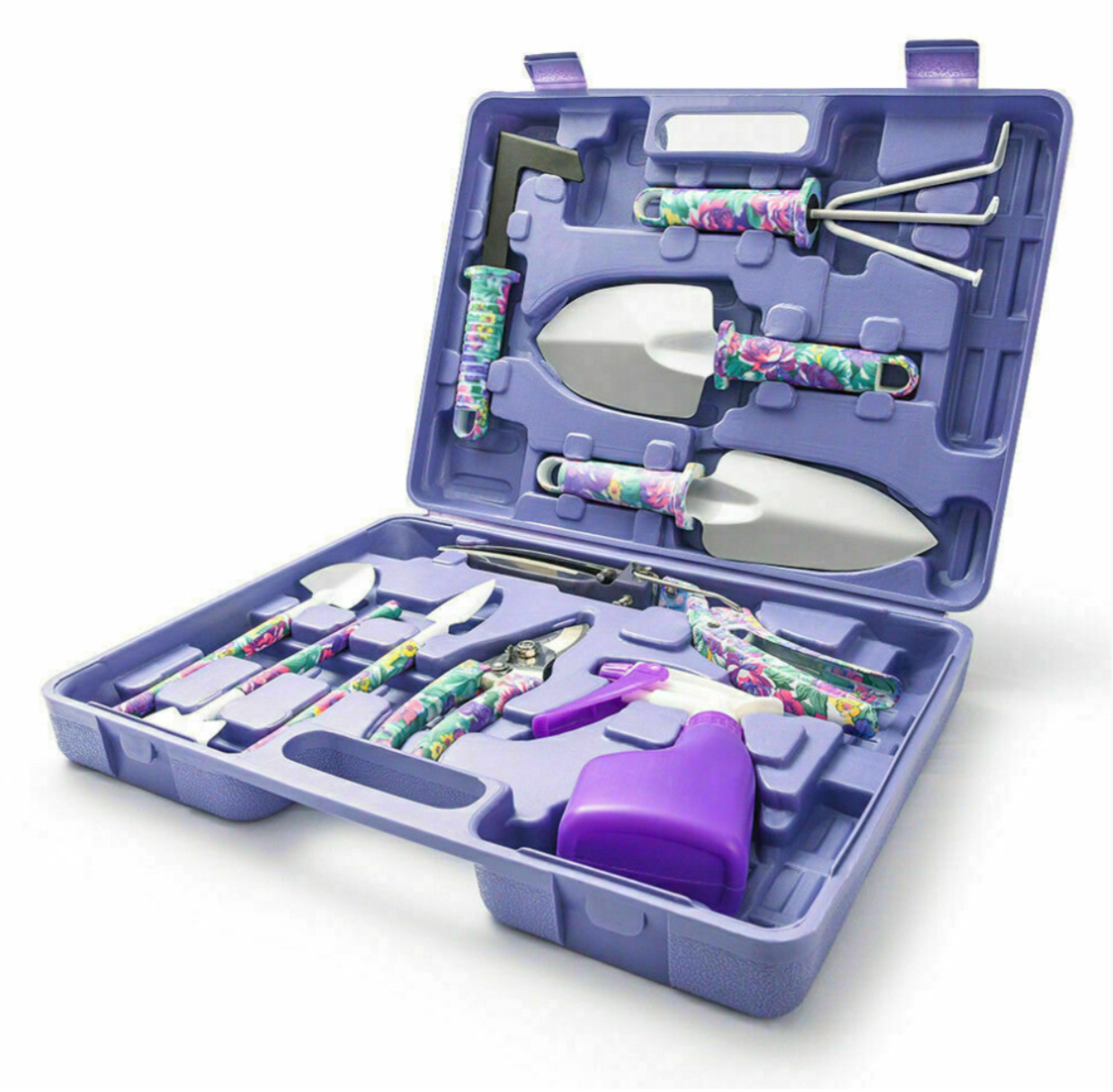 10 Piece Floral Garden Tool Set – Complete Gardening Kit with Storage Case
