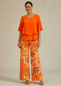 Sunset Bloom Chiffon Floral Wide-Leg Co-Ord Set - Truly Yours